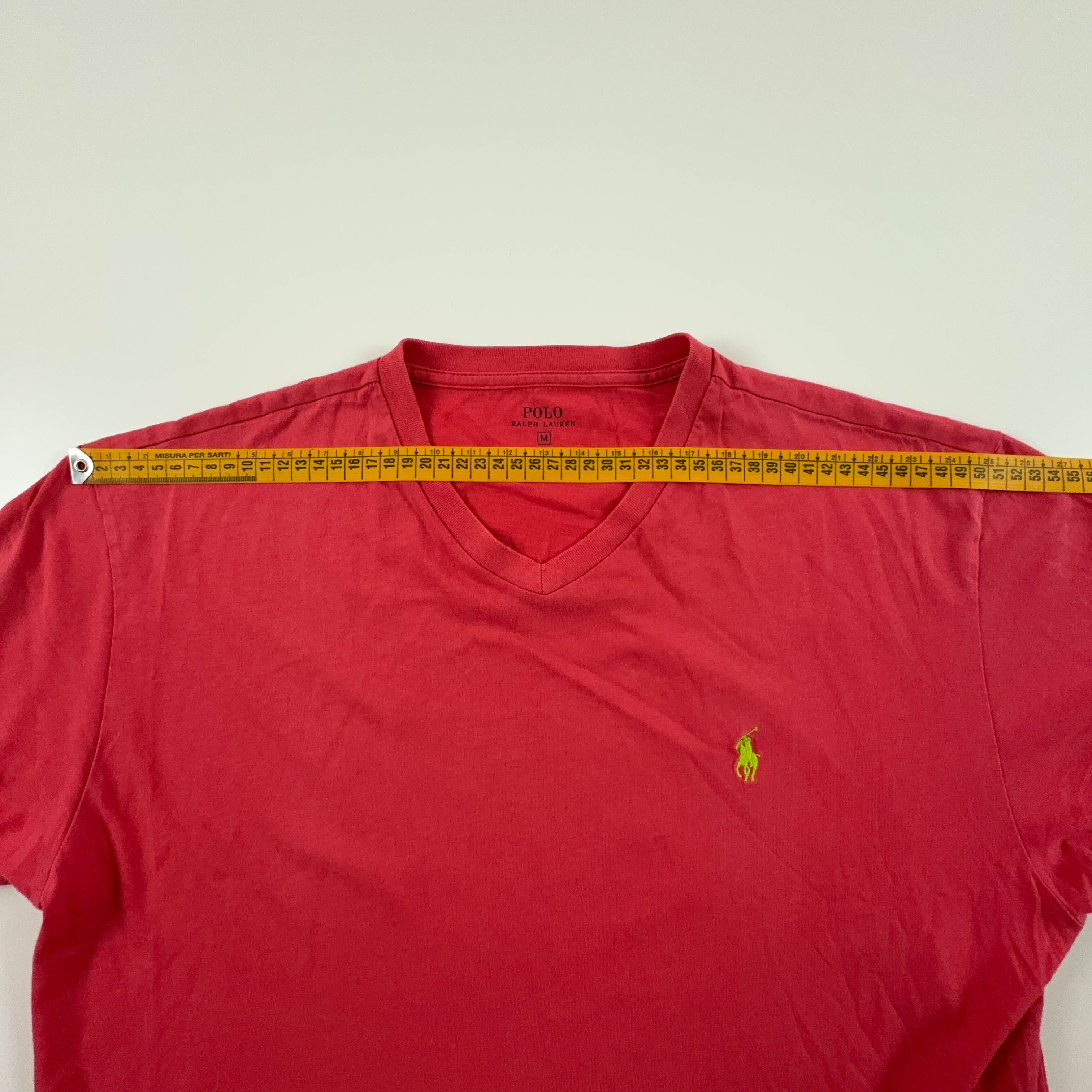 Ralph Lauren Coral Red Cotton T-Shirt - Men's Size M/L