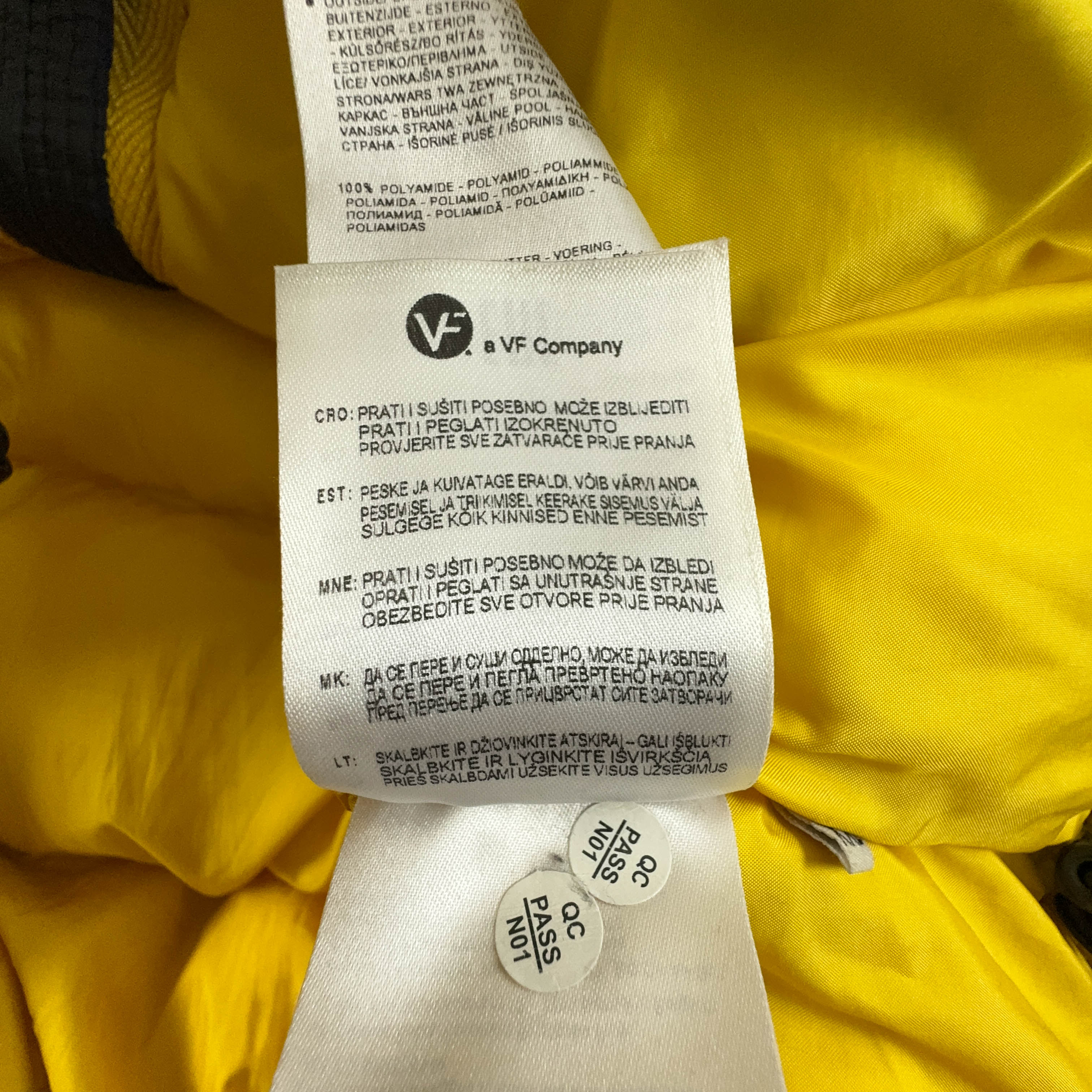 Giubbotto Napapijri giallo e nero imbottito con zip - Taglia XL uomo