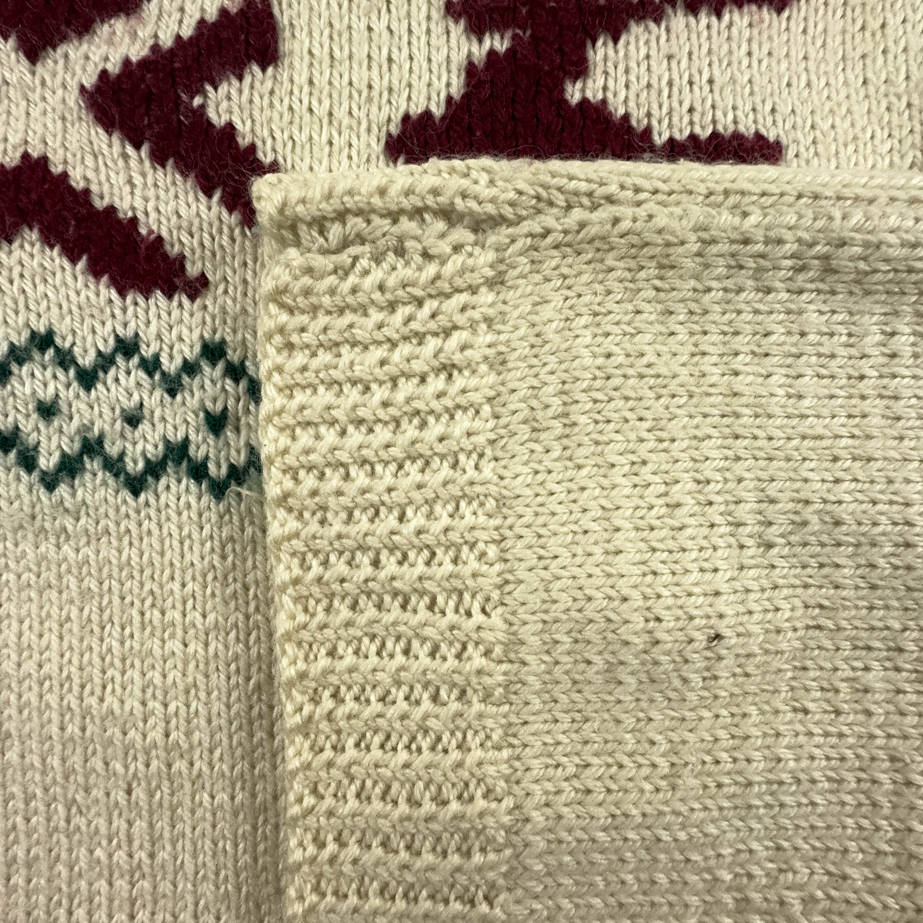 Vintage Beige Wool Blend Crewneck Sweater - Size L/XL Men