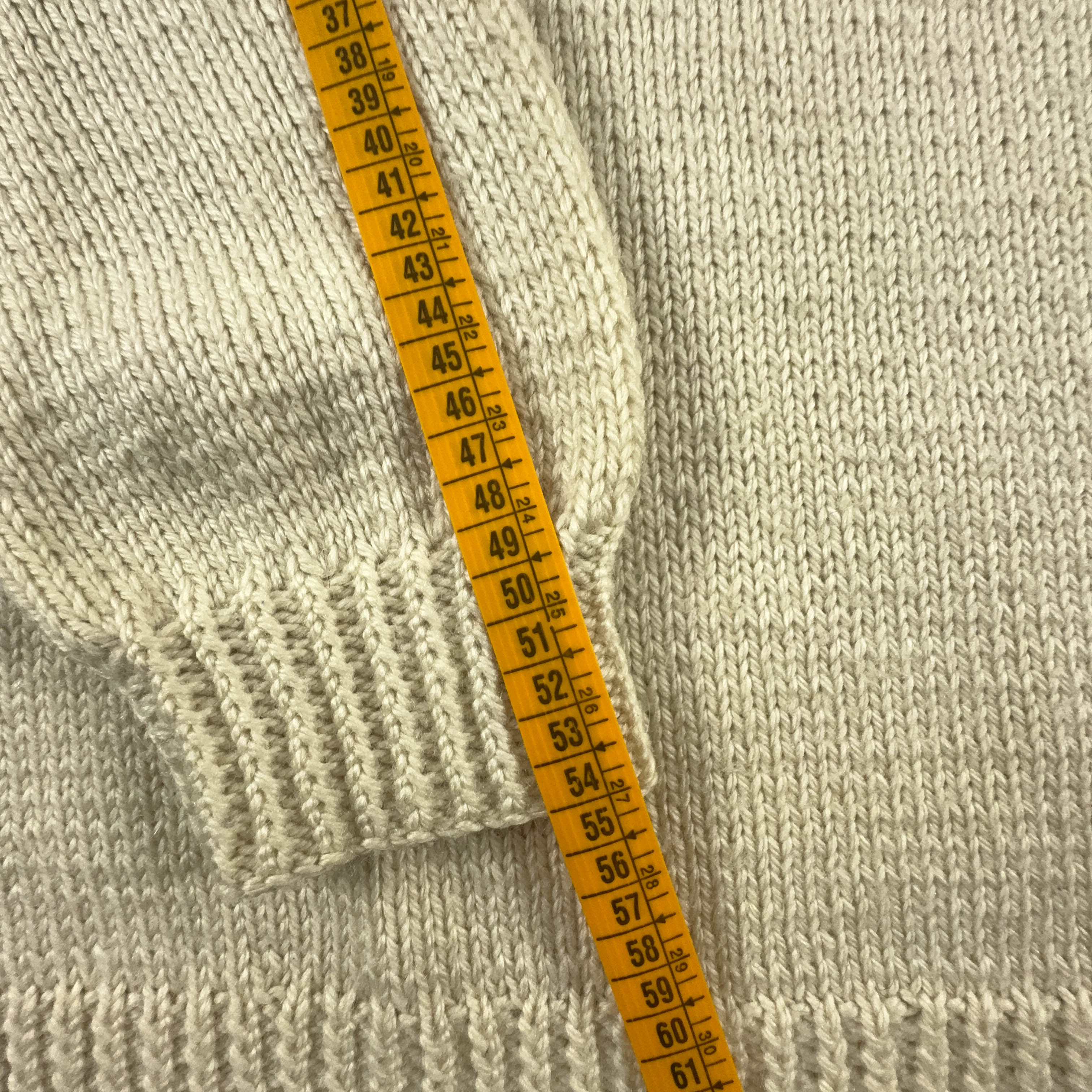 Vintage Beige Wool Blend Crewneck Sweater - Size L/XL Men