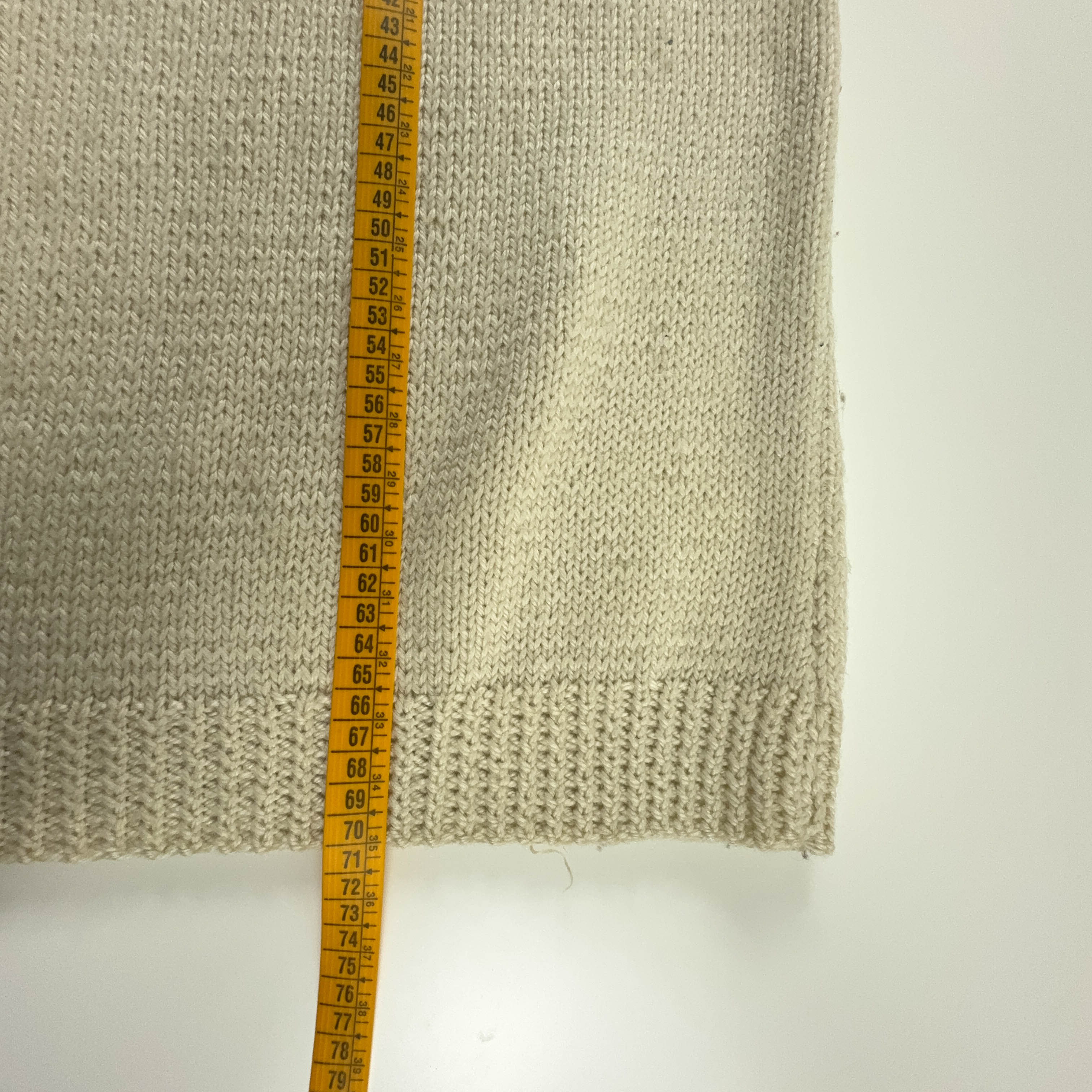 Vintage Beige Wool Blend Crewneck Sweater - Size L/XL Men