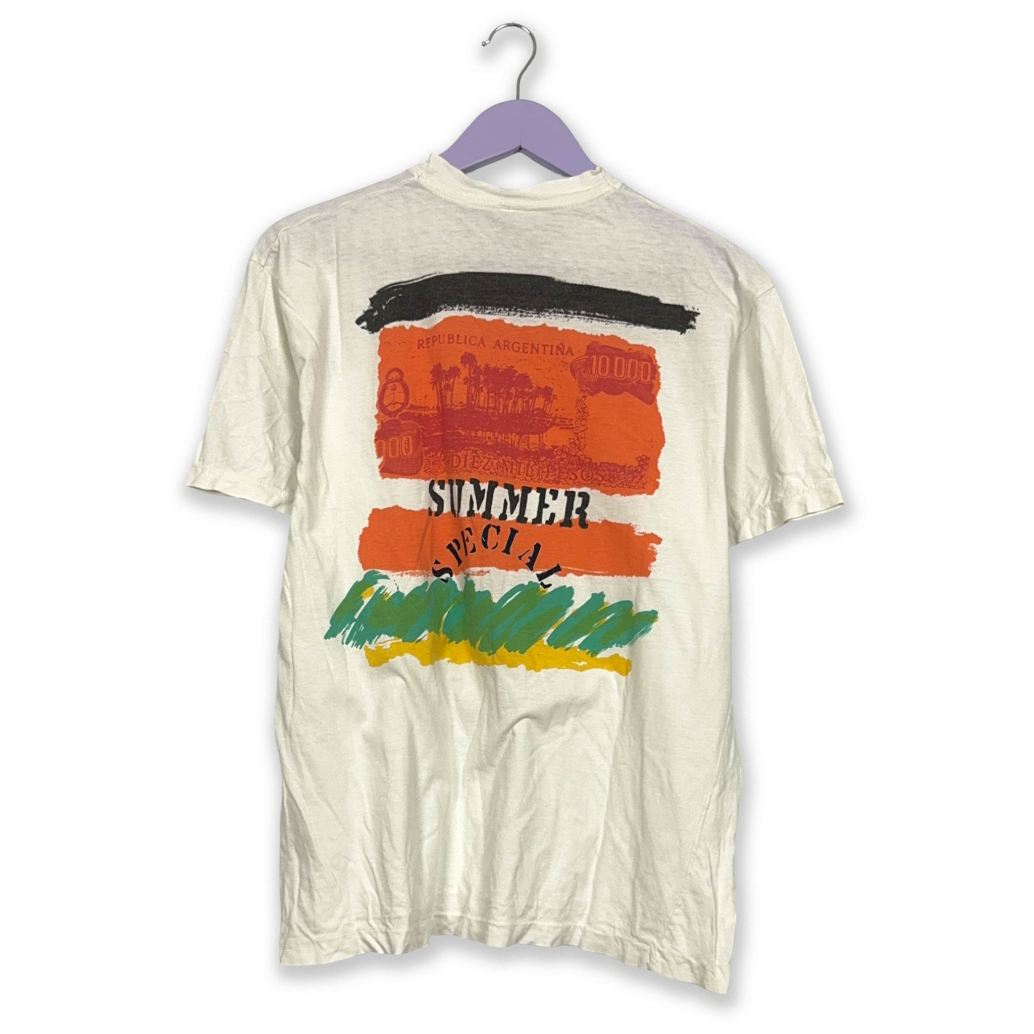 Colmar white cotton crew neck T-shirt with print - Size M/L men's