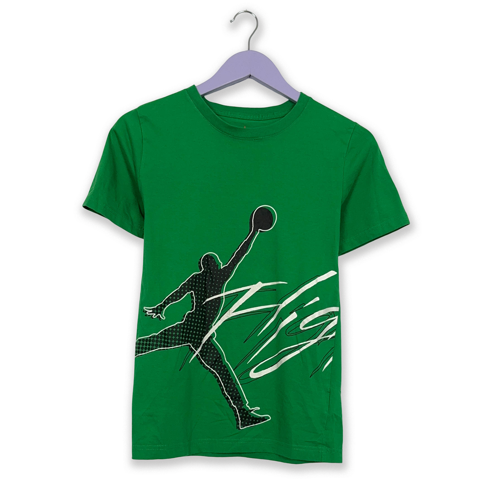 Jordan Green Cotton Printed T-Shirt - Men's Size S