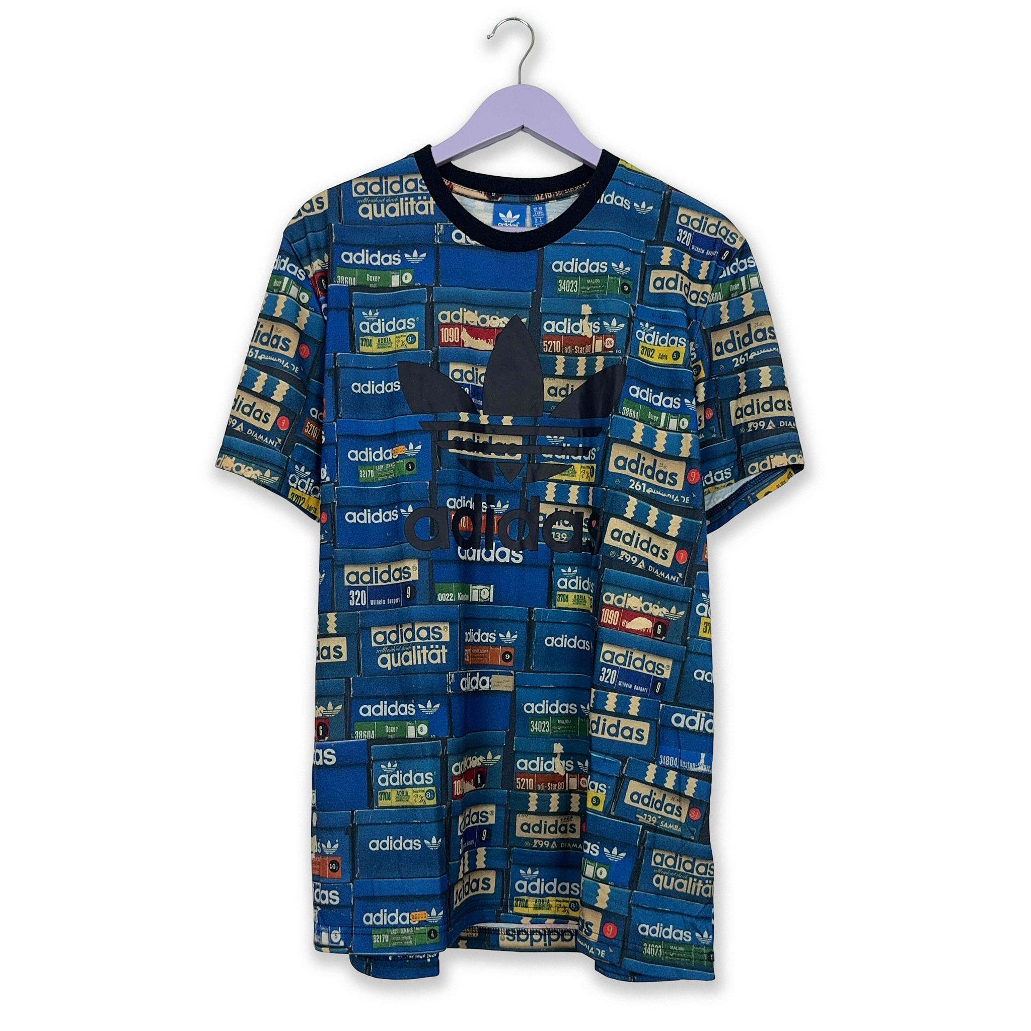 Adidas Crew Neck T-Shirt with All-Over Print - Men's Size XL