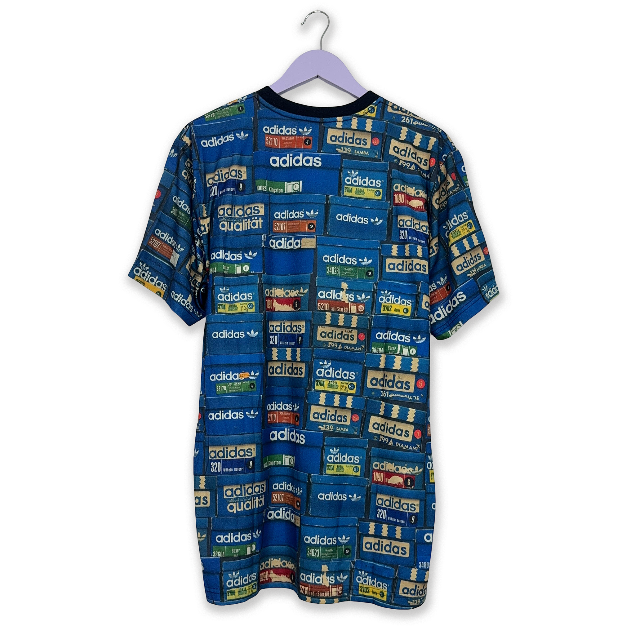 Adidas Crew Neck T-Shirt with All-Over Print - Men's Size XL