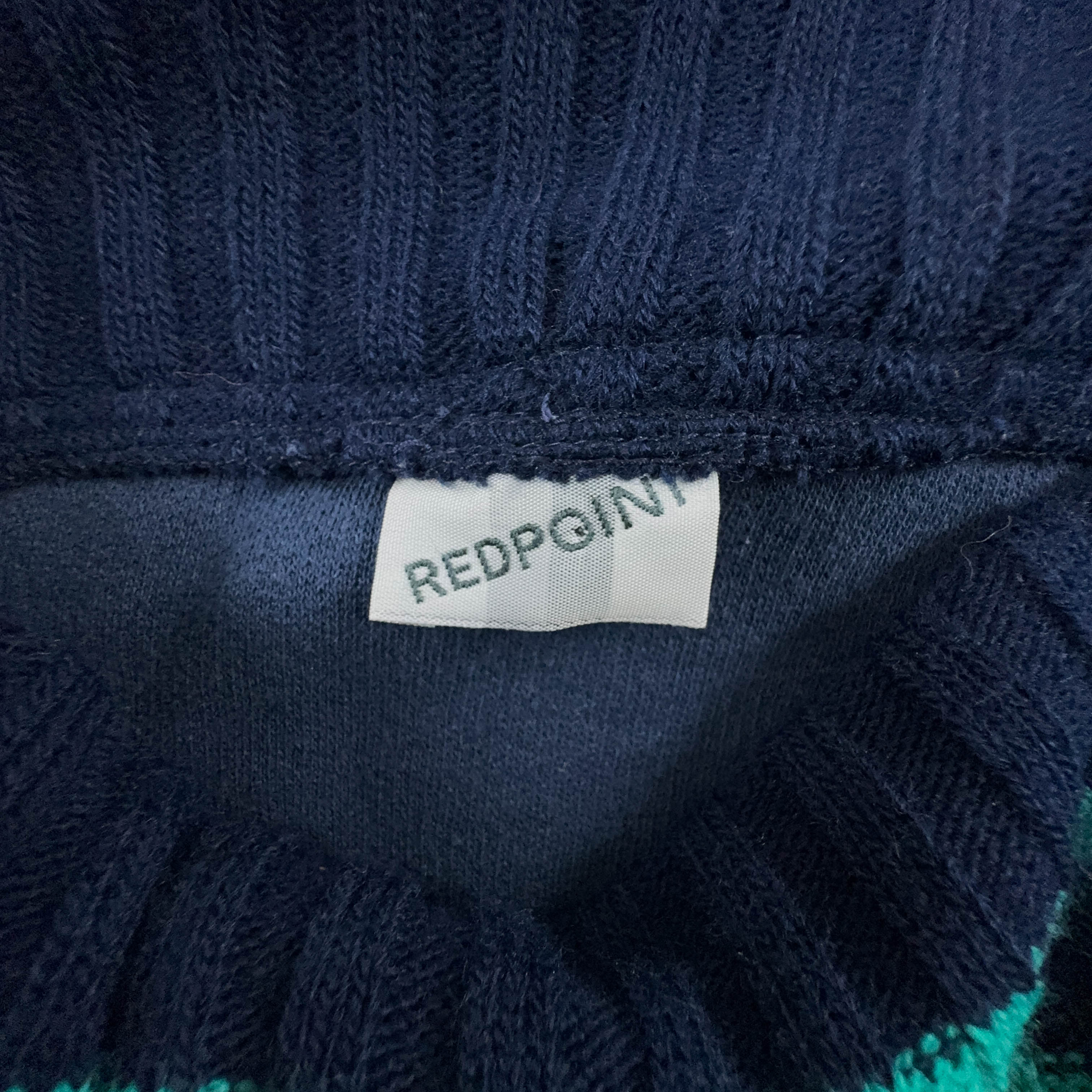 Dark Blue Vintage Sweater 50% Cotton Crew Neck with Patch - Size M/L Men