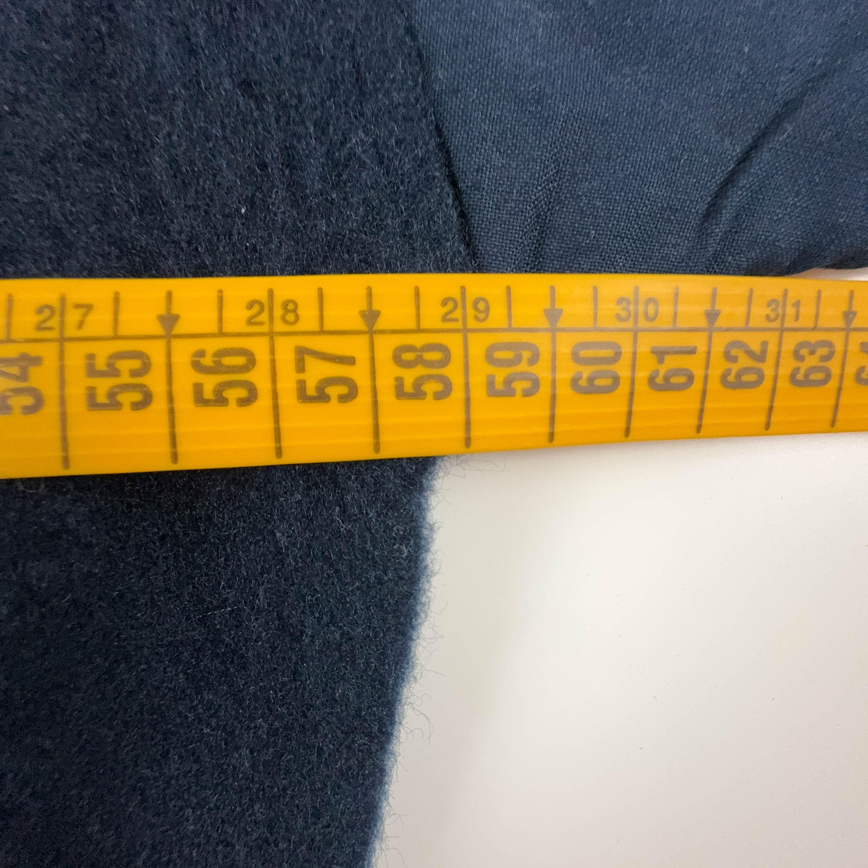 Dark Blue Vintage Sweater 50% Cotton Crew Neck with Patch - Size M/L Men