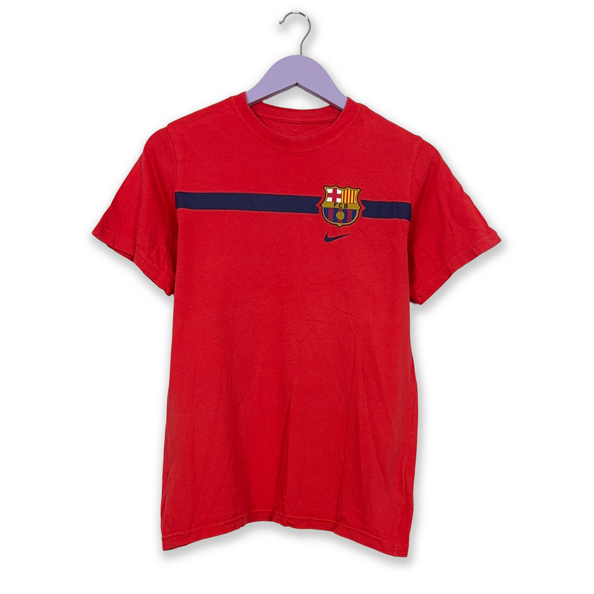 Nike Vintage Barcelona Cotton T-Shirt from the 2000s, Coral Pink - Size S/M Men's