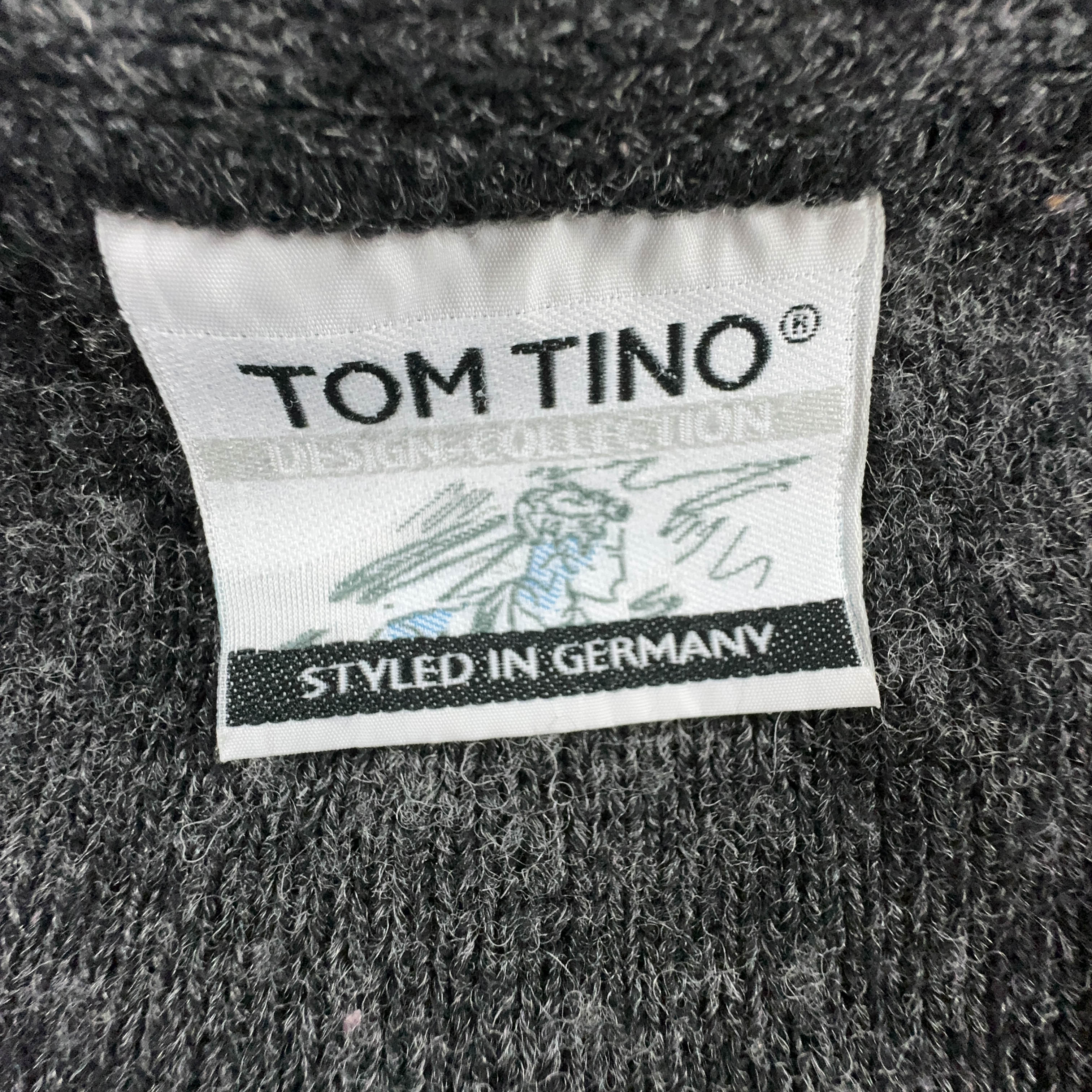 Vintage Cardigan Grey 30% Wool with Embroidery and Buttons - Size 54 Men