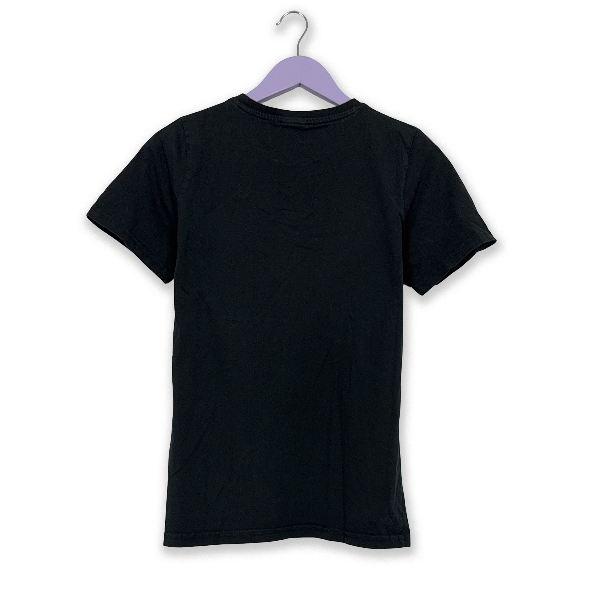 K-Way Black Crew Neck Cotton T-Shirt - Size S/M Men's
