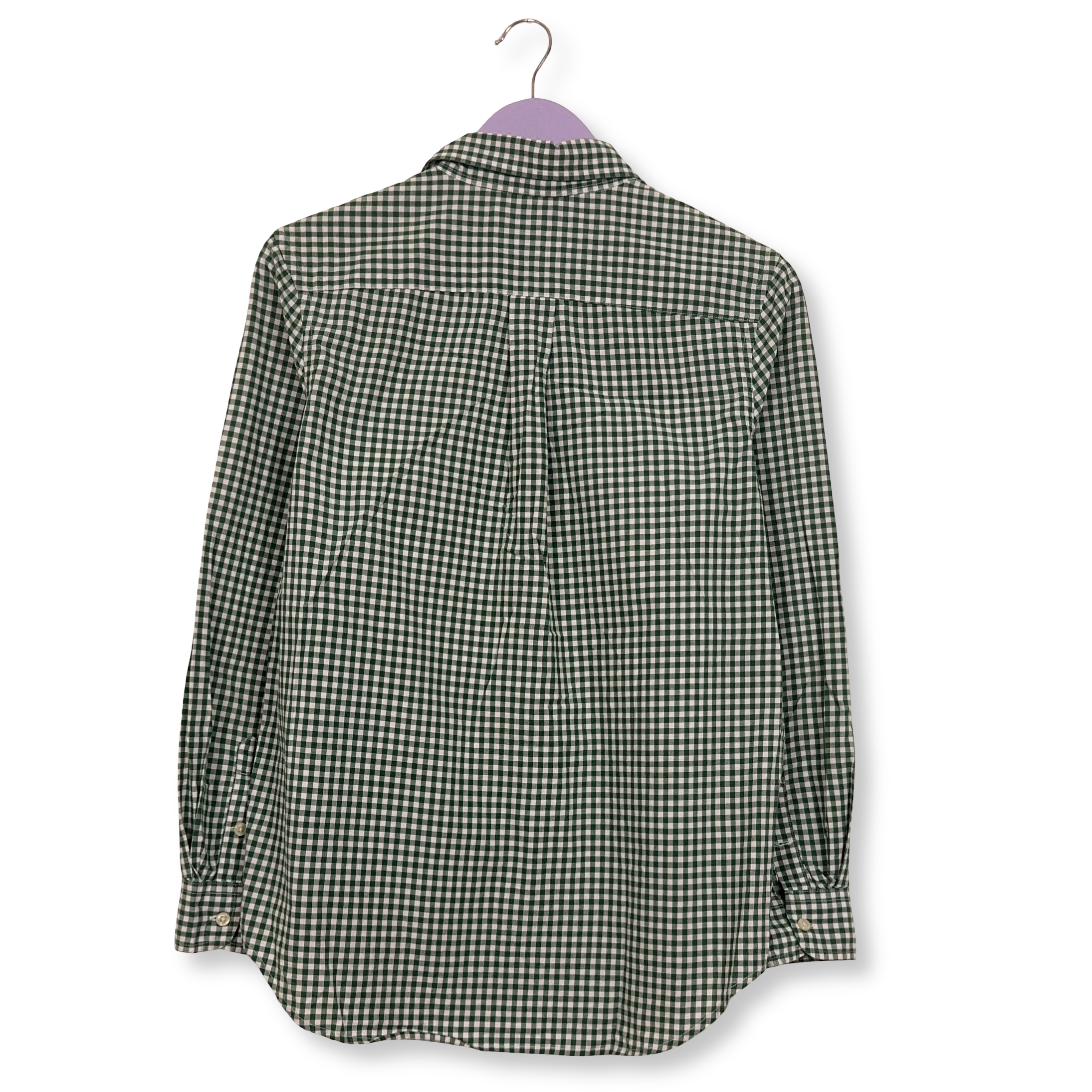 Camicia Ralph Lauren verde e bianca a quadri in cotone logo ricamato - Taglia S uomo
