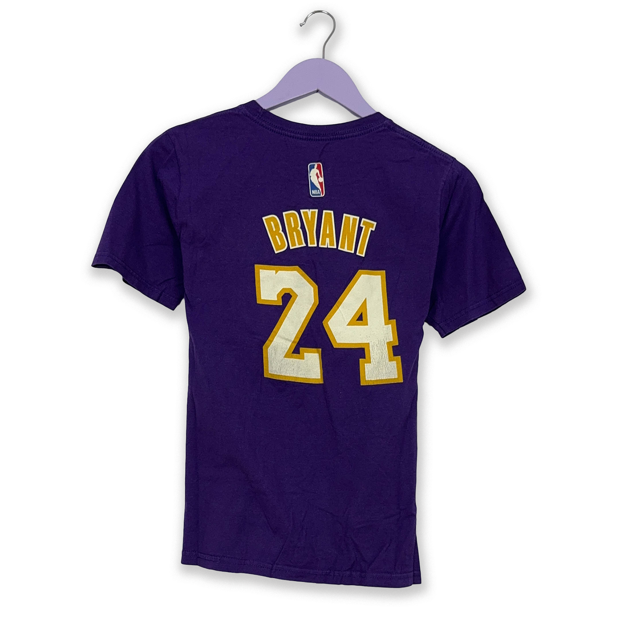 Adidas Lakers 24 Purple Crew Neck T-Shirt - Men's Size S