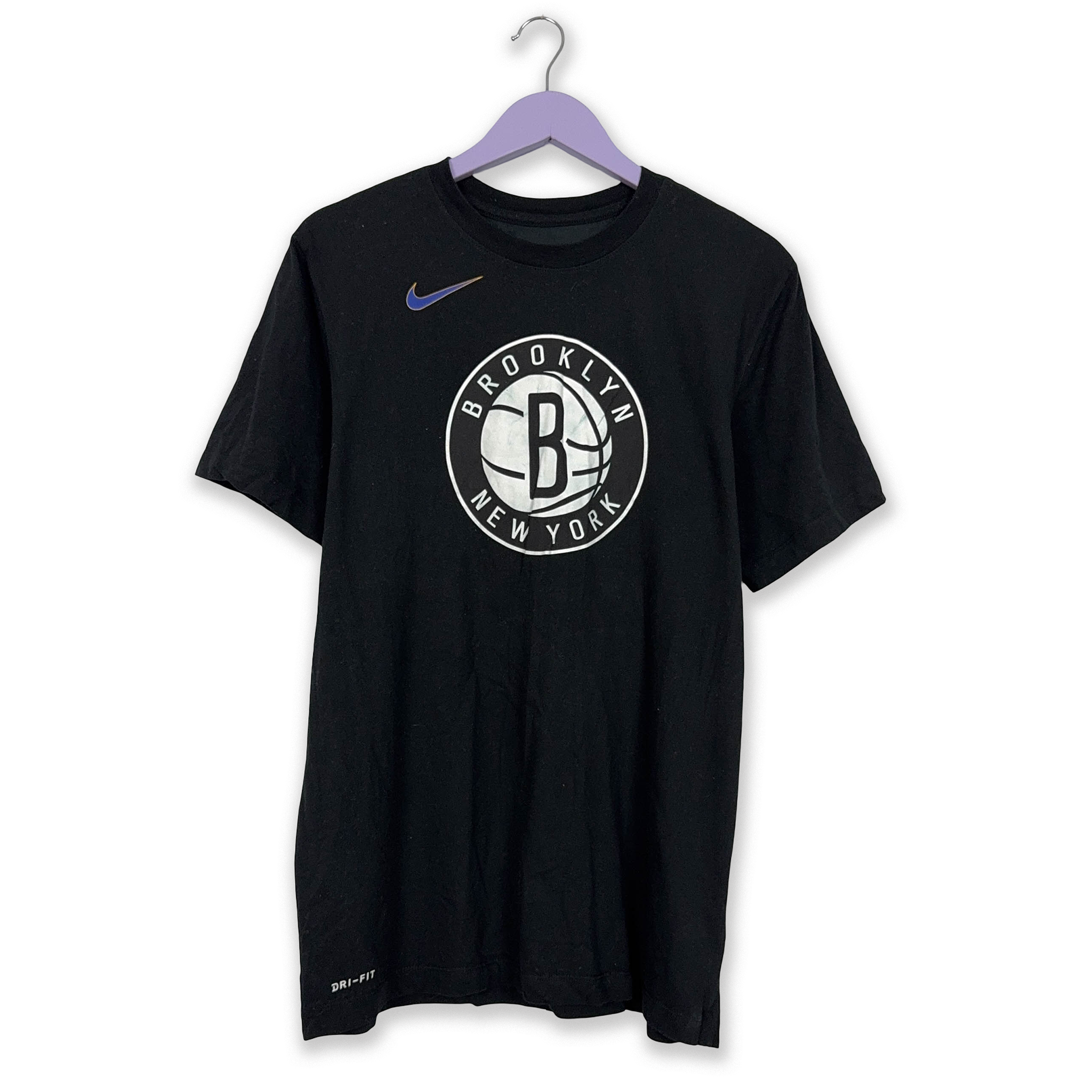 Nike Brooklyn New York Black Crew Neck Cotton T-Shirt - Men's Size L/XL