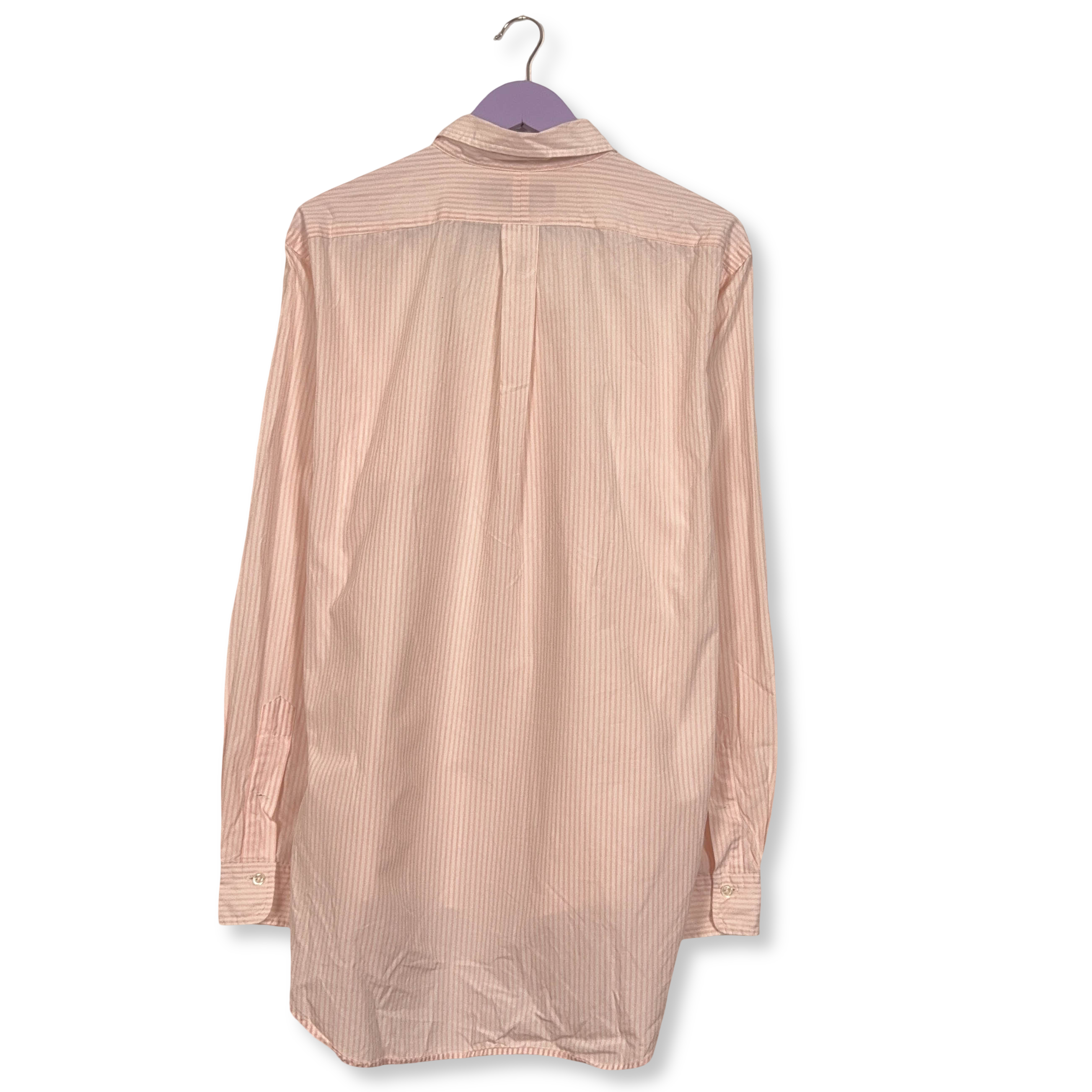 Camicia Ralph Lauren rosa e bianca a righe in cotone - Taglia 16.5 uomo