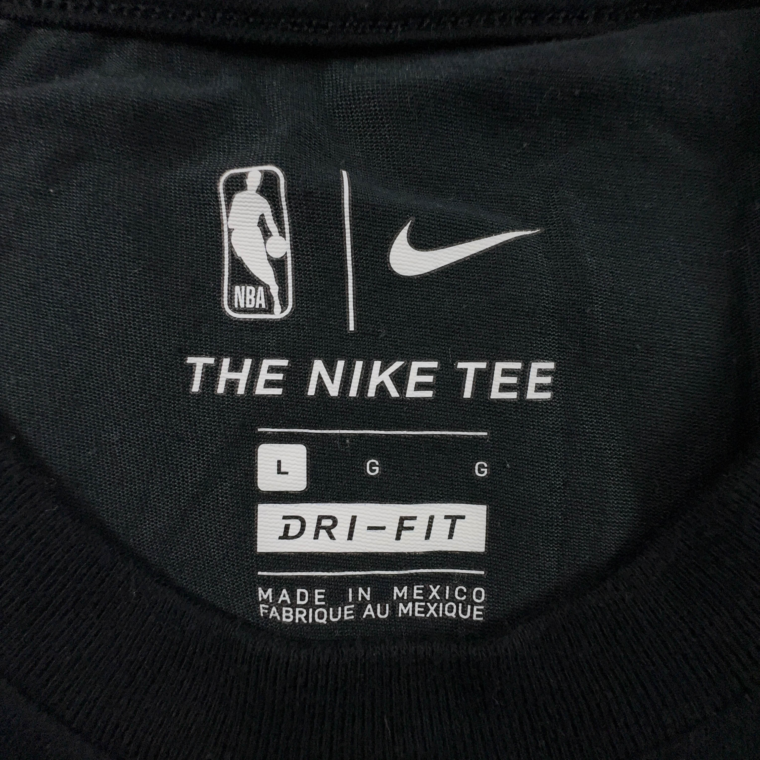 Nike Brooklyn New York Black Crew Neck Cotton T-Shirt - Men's Size L/XL