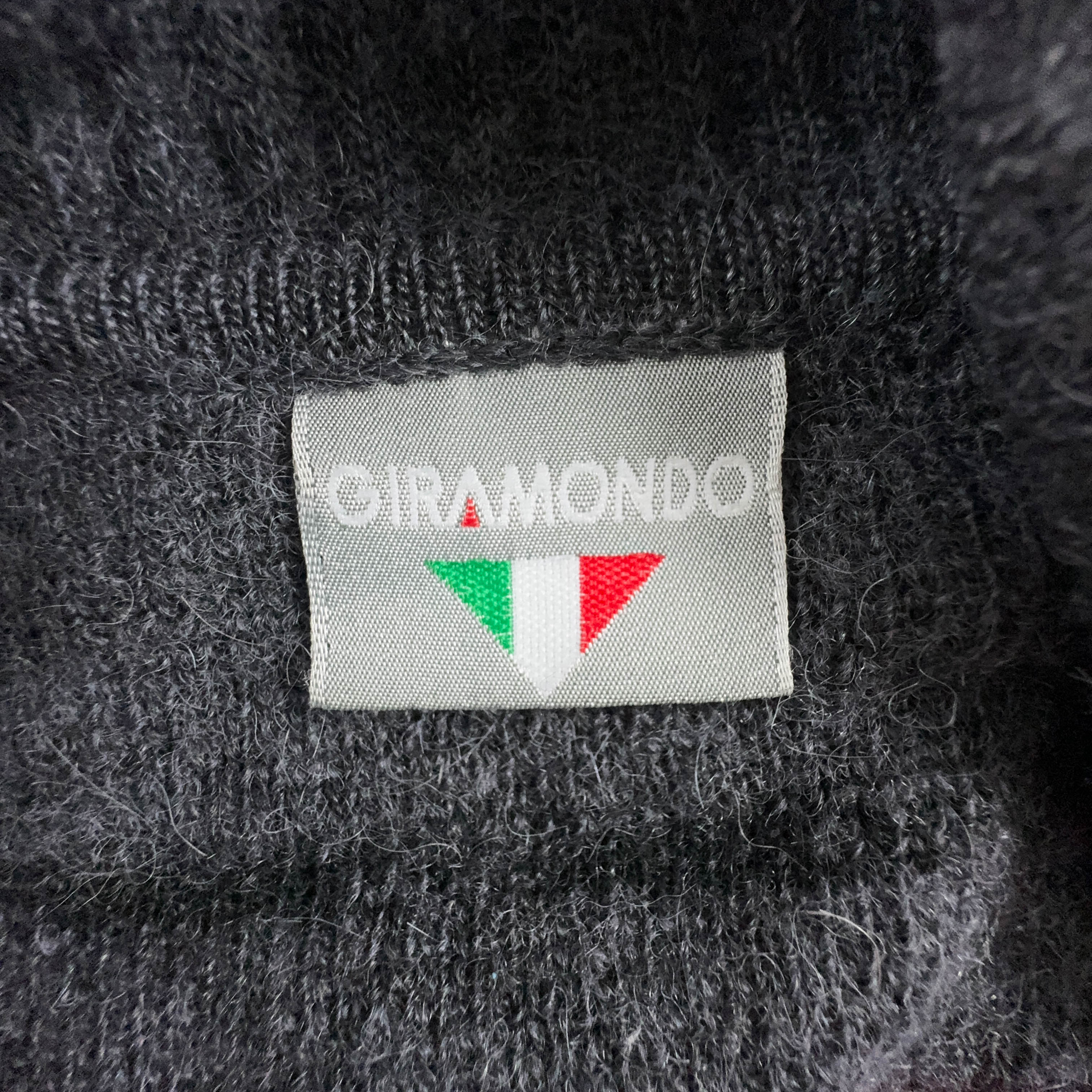 Vintage Grey Patterned Cardigan 50% Wool and Alpaca with Buttons - Size 52 Men