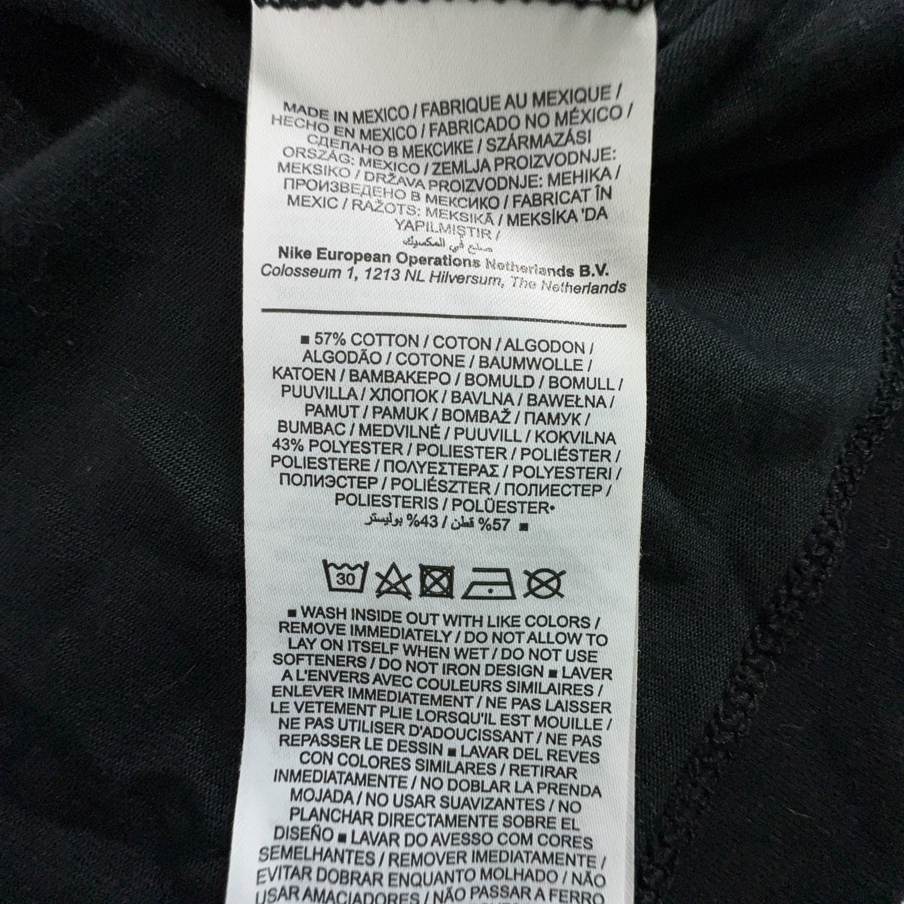 Nike Brooklyn New York Black Crew Neck Cotton T-Shirt - Men's Size L/XL