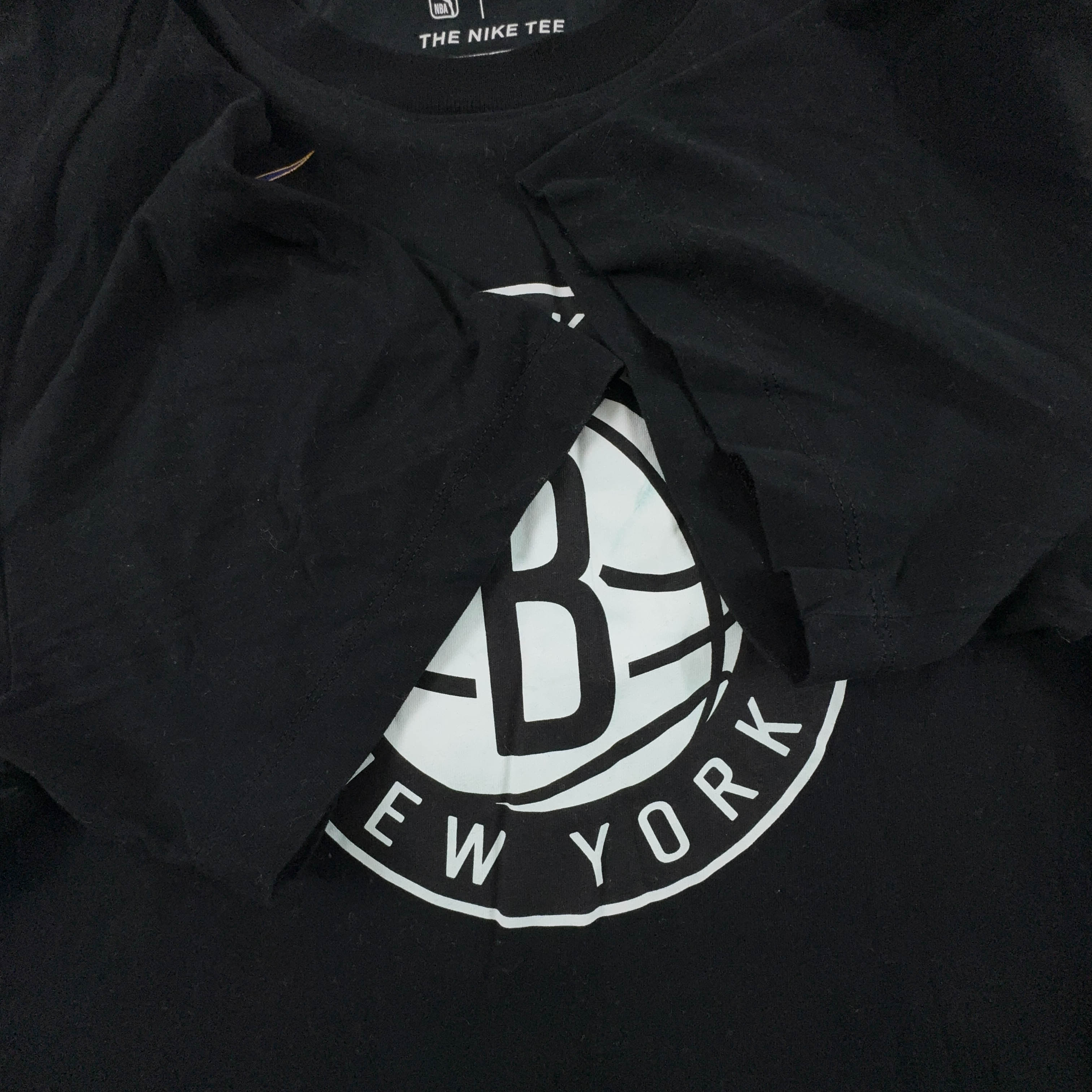 Nike Brooklyn New York Black Crew Neck Cotton T-Shirt - Men's Size L/XL